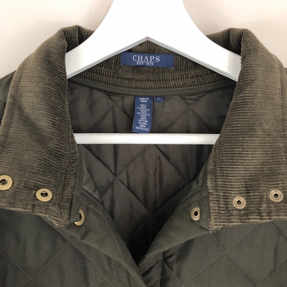 Chaps Quilted Button Front Jacket - image 2